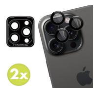 imoshion imoshion Lot de 2 protections d'objectif de caméra iPhone 15 Pro / 15 Pro Max Black Titanium Noir