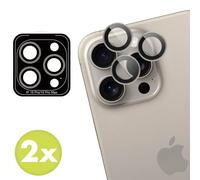 imoshion imoshion Lot de 2 protections d'objectif de caméra iPhone 15 Pro / 15 Pro Max Natural Titanium Beige