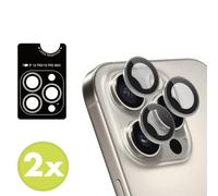 imoshion imoshion Lot de 2 protections d'objectif de caméra iPhone 16 Pro / 16 Pro Max Natural / Titanium Gris