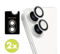 imoshion Lot de 2 protections d'objectif de caméra pour Apple iPhone 16 / 16 Plus - Blanc
