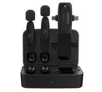 imoshion MultiMic Pack Duo Microphone avec Boîtier de Charge - Microphone à Cravate - Sans fil - 3,5 mm AUX / USB-C / Lightning