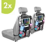 imoshion Organiseur de siège auto pour enfants - 9 compartiments - Inclut un support pour tablette - Lot de deux - Noir