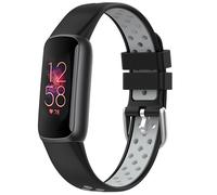 Bracelet Fitbit Luxe imoshion Bracelet de sport en silicone avec boucle argentée sans épingle Noir