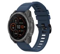 imoshion QuickFit® Bracelet en silicone Stripe pour Garmin Watch | Fixation 22 mm - Bleu Foncé
