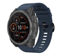 imoshion QuickFit® Bracelet en silicone Stripe pour Garmin Watch | Fixation 26 mm - Bleu Foncé