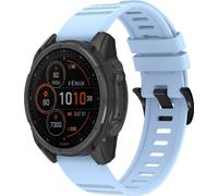 imoshion QuickFit® Stripe Bracelet en silicone pour la Garmin Watch | Connecteur 22 mm - Bleu clair