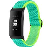 imoshion Sangle élastique en nylon pour le Fitbit Charge 3 / 4 - Vert / Jaune