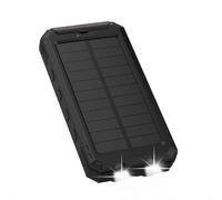 imoshion Solar Powerbank - Batterie externe avec panneau solaire - Charge rapide et fourniture d'énergie - 10.000 mAh - Noir