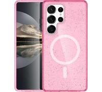imoshion Sparkle Backcover avec MagSafe pour le Samsung Galaxy S24 Ultra - Rose pailleté