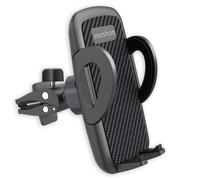 imoshion Support de téléphone pour voiture - Réglable - Universel - Carbone - Grille de ventilation - Noir
