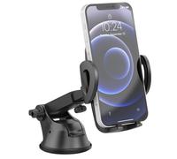 imoshion ? Support de téléphone pour voiture - Réglable - Universel - Carbone - Tableau de bord / pare-brise - Noir