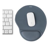 imoshion Tapis de souris ergonomique - Tapis de souris avec repose-poignet - 30 x 25 cm - Bleu seal