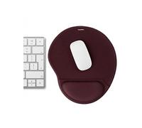 imoshion imoshion Tapis de souris ergonomique Tapis de souris avec repose-poignet 30 x 25 cm Bordeaux Rouge foncé