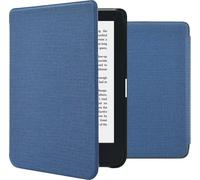 imoshion imoshion Étui de liseuse portefeuille Canvas Kobo Clara 2E / Tolino Shine 4 Bleu foncé Bleu foncé