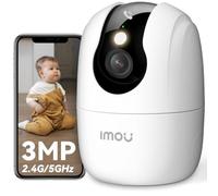 Imou 2K(3MP) Caméra Surveillance WiFi Intérieur 360° Double-Bande(2,4/5GHz) | Wi-Fi 6, Vision Nocturne Couleur, Détection de Personnes/Animaux, Suivi Intelligent, Compatible Alexa pour Bébé/Chien/Maison