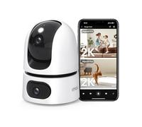Imou 3K(3MP+3MP) Caméra Surveillance WiFi Intérieur Double Objectif, WiFi 2,4G/5GHz, Vision Nocturne Couleur, Détection de Personnes/Animaux, Suivi Intelligent, Compatible Alexa pour Bébé/Chien/Maison