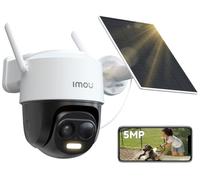 Imou 3K Caméra Surveillance WiFi Exterieure sans Fil Solaire avec Batterie 5000mAh, Caméra Solaire Exterieur 360° PTZ, 2.4GHz, Détection de Personnes/Véhicules, Vision Nocturne Couluer,IP65,Mode Privé