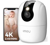 Imou 4K(8MP) Caméra Surveillance WiFi Intérieur 360°, Wi-Fi 6 Double-Bande(2.4G/5GHz), Vision Nocturne Couleur, Détection de Personnes/Animaux,Suivi Intelligent,Compatible Alexa pour Bébé/Chien/Maison