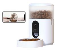 Imou 4L Distributeur Croquettes Chat Automatique avec 360° Caméra 4MP, Distributeur Croquettes Chat/Chien, Capteur de Faible Niveau de Nourriture, Détection de Mouvement/Animal, 1 à 15 Repas