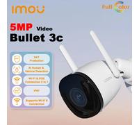 IMOU-Caméra de surveillance bullet extérieure IP WiFi 3.6mm (IP67), dispositif de sécurité sans fil, avec vision nocturne et détection de véhicule 5MP 2.8mm x EU PLUG