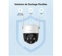 Imou Caméra Surveillance WiFi Extérieure 360° PTZ IP 1080P Vision Nocturne Personne AI Suivi Intelligent Étanche IP66 Audio Bidir