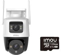 IMOU Cruiser Dual 8MP caméra de sécurité, détection de personnes et de véhicules assistée par IA, angle de vision 360°, 8MP x 128G, prise UE