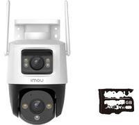 IMOU Cruiser Dual 8MP caméra de sécurité, détection de personnes et de véhicules assistée par IA, angle de vision 360°, 8 MP x 64 G, prise UE
