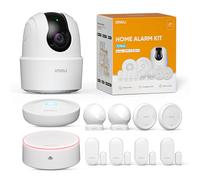 Imou Kit d'Alarme Maison 11 Pièces，Système de Sécurité Complet avec Sirène/Projecteur 100 DB, 1 Caméra Intérieure WiFi, 2 Télécommandes, 4 Capteurs Porte/Fenêtre, 2 Détecteurs de Mouvement