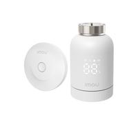 Imou TRV1 Kit Thermostat Digital ZigBee Blanc : Thermostat connecté pour pièce, portée 100m, compatible Android/iOS, Alexa, Google Assistant, alimentation 2xAA, certifié CE/RoHS.