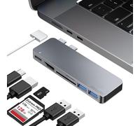 iMounts MacBook Air Hub USB-C - HDMI, USB3.0, lecteur SD, M2/M3 - Chargement et transfert de données - Space Grey/Space Gray