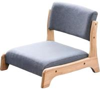 IMOYBBR Fauteuil De Sol Japonais Zaisu Tatami, Chaise Basse en Bois Massif avec Dossier Et Tapis Vert, 48 X 45 X 36 Cm, Idéal pour La Lecture, Le Salon, La Chambre Ou Un Kotatsu. Natural Wood Color