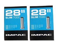 Impac 2 Paquets Cycle Tubes 28" Fin Valve Schrader - 28x1.10,28x1.20,28x1.25,27x1 1/4, 700x28c, 700x30c, 700x32c, 28-622, 30-622, 32-622, 28-630, 32-630, 700c