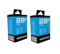 Impac Lot de 2 tubes de vélo 700 C 28-45 C (28-47/622-635) Valve Presta