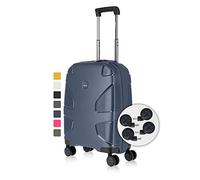 IMPACKT Valise Rigide IP1 à 4 Roues en matériau recyclé avec roulettes à clic interchangeables, Glacierblue, 55 cm (Größe S), Casual