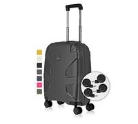 IMPACKT Valise Rigide IP1 à 4 Roues en matériau recyclé avec roulettes à clic interchangeables, Irongrey, 55 cm (Größe S), Casual