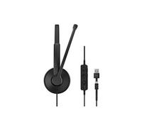 IMPACT 100 Series - Micro-casque - sur-oreille - filaire - USB-A, USB-C - noir - Certifié pour Microsoft Teams