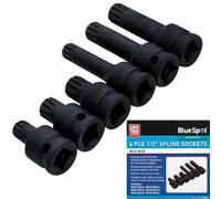 Impact Dents Douilles Embout Set M14 M16 M18 Foncé Léger 1.3cm Lecteur 6pc 01532