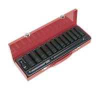Impact Douille Set 15pc 1.3cmSq Clé Allongée Métrique - Sealey AK5815M Neuf