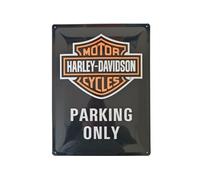 IMPACT ET STRATEGIE Grande plaque métallique Harley Davidson