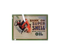 IMPACT ET STRATEGIE Grande Plaque métallique Shell - Verte - 30 x 40 cm VERT