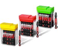 Impact Phillips Lot de 45 embouts de tournevis magnétiques 50 mm (PH1/PH2/PH3) en acier S2 avec rangement Boîte colorée