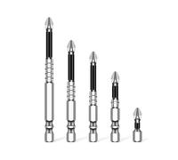 Impact Resistant Non Slip Screwdriver Drill Bit Set, Strong Magnetized Alloy Steel Bits with 1/4 Inch Hex Shank, Multiple Lengths for Impact Driver Electric Drill Repair Construction DIY