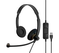EPOS Impact SC 60 USB ML - Casque Filaire Professionnel pour Communications Unifiées, Micro Antibruit, Voice™, Connexion USB, Confortable, Idéal pour l'Usage en Bureau
