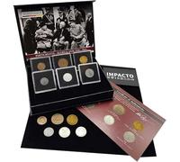 IMPACTO COLECCIONABLES | Collection Alliés et Axe de 6 monnaies authentiques de la Seconde Guerre mondiale - Pièces historiques originales dans un coffret de luxe avec certificat d’authenticité