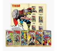 IMPACTO COLECCIONABLES Collection complète de lingots plaqués Or 24 carats Marvel Mighty Thor/Édition limitée des Cadeaux Officiels Marvel