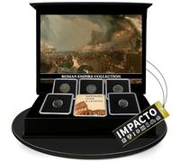 IMPACTO COLECCIONABLES Collection de 5 Monnaies Romaines Authentiques (300-400 apr. J.-C.) - Pièces de l’Empire Romain avec Empereurs et Symboles - Certificat d’Authenticité