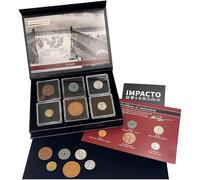 IMPACTO COLECCIONABLES Collection de 6 Monnaies Authentiques de la Seconde Guerre Mondiale - Débarquement de Normandie (D-Day 1944) - Coffret de Collection avec Certificat d’Authenticité