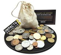 IMPACTO COLECCIONABLES Collection de Monnaies du Monde Authentiques - Pièces Originales de 3 Siècles et 5 Continents sans Répétitions - Certificat d’Authenticité - Cadeau pour Collectionneurs