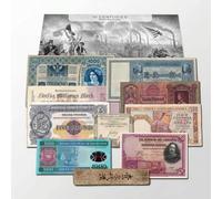 IMPACTO COLECCIONABLES | Collection Exclusive de 10 Billets Anciens Originaux de 4 Siècles Différents avec Certificat d’Authenticité | Véritables Trésors Numismatiques Rares et Démonétisés