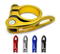 IMPALAPRO Bike Colliers de Selle pour Vélo - Antivol Selle Velo - Collier de Serrage de Tige de Selle de Vélo - Pince Selle Velo en Alliage d'Aluminium à Dégagement Rapide pour Vélo (Doré, 31,8 mm)
